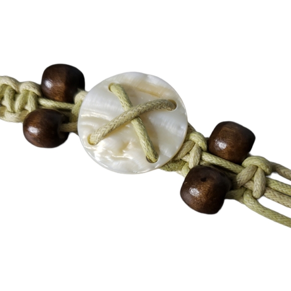 Vintage 70's-80's Shell Macrome Cord Boho Hippie Beachy Coastal Belts 28+" - Picture 6 of 11